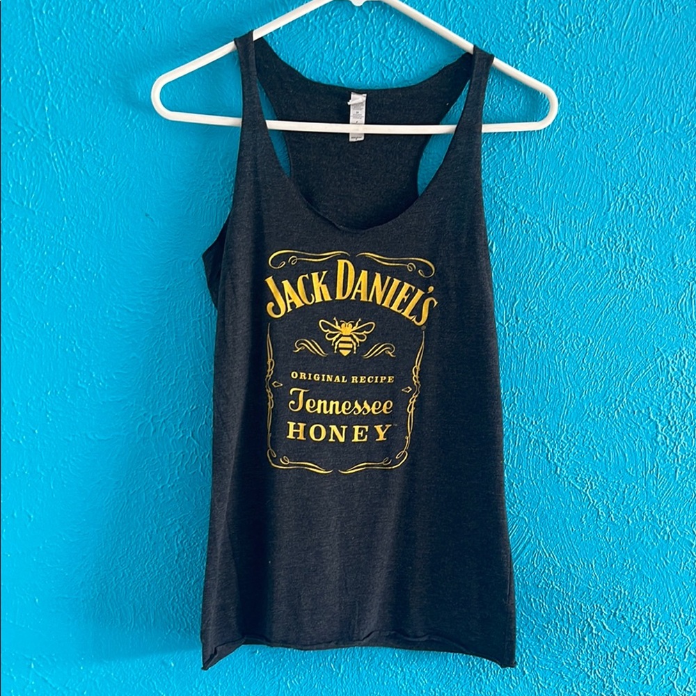 5 for 20 Jack Daniel's Black Tank Top with Gold Print